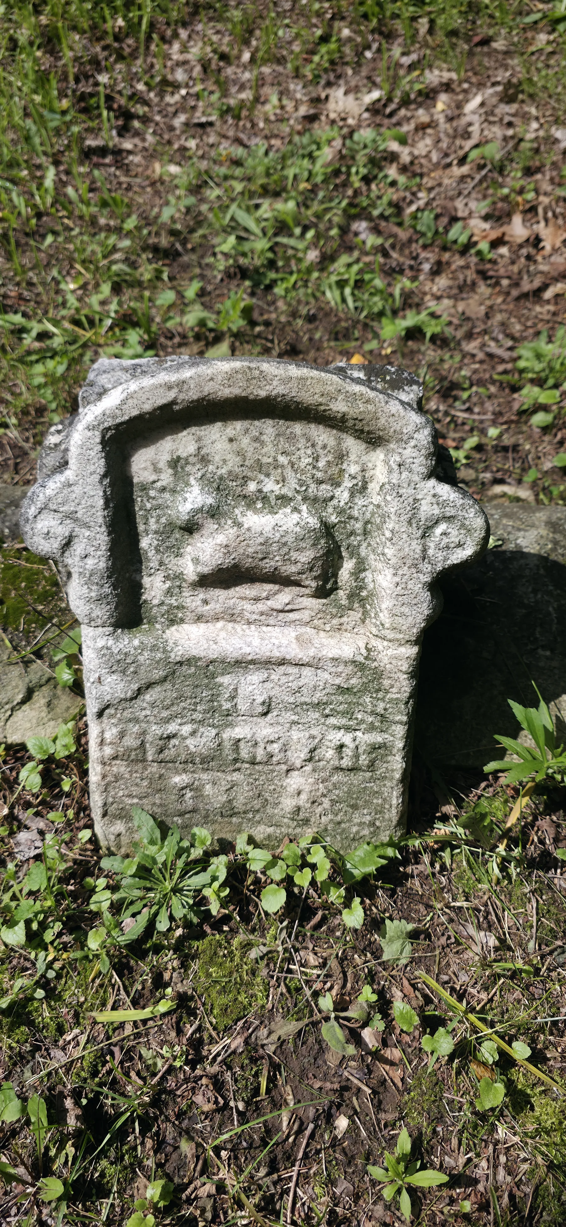 Unusual historic grave marker